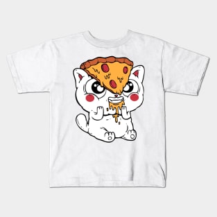 YUM YUM PIZZA CAT Kids T-Shirt